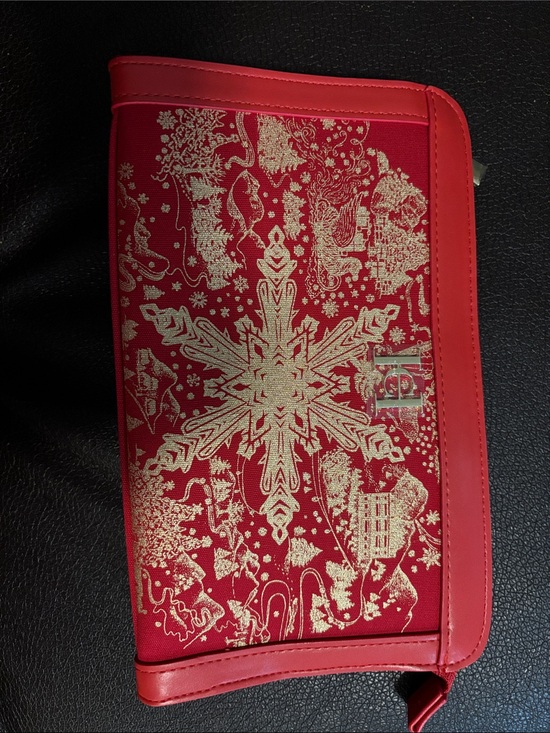 Carolina Herrera Handbags - Carolina Herrera red and gold holiday pouch